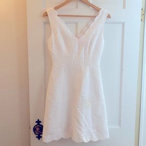 Lilly Pulitzer Scallop Trim Dress in White.
